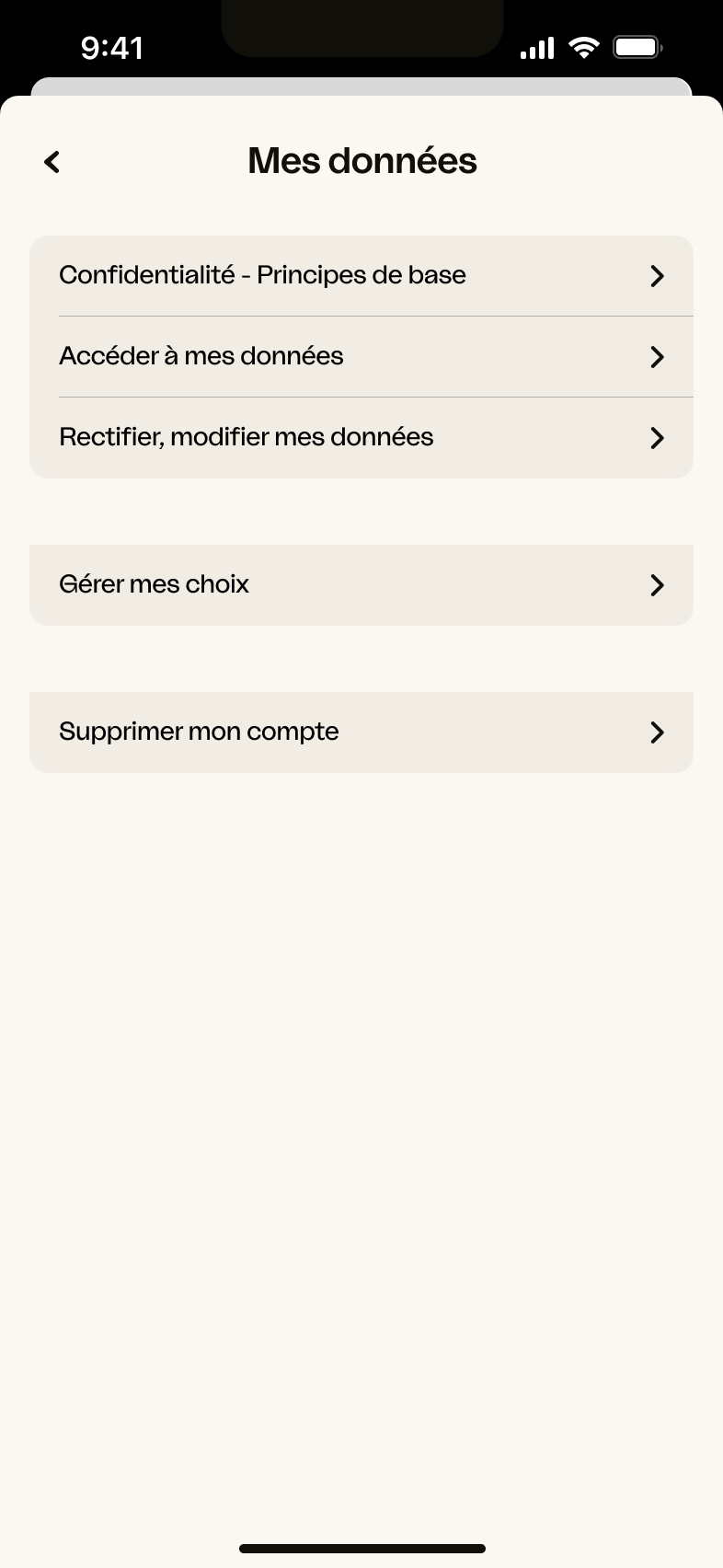 DMA - Réglages Mes données (iOS) - FR