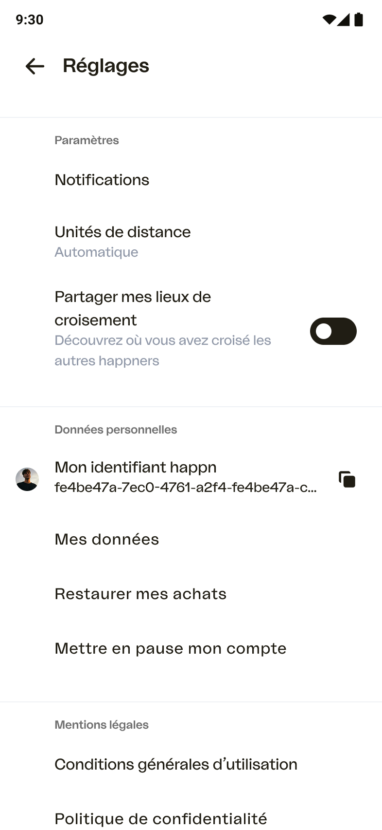 DMA - Réglages (Android) - FR