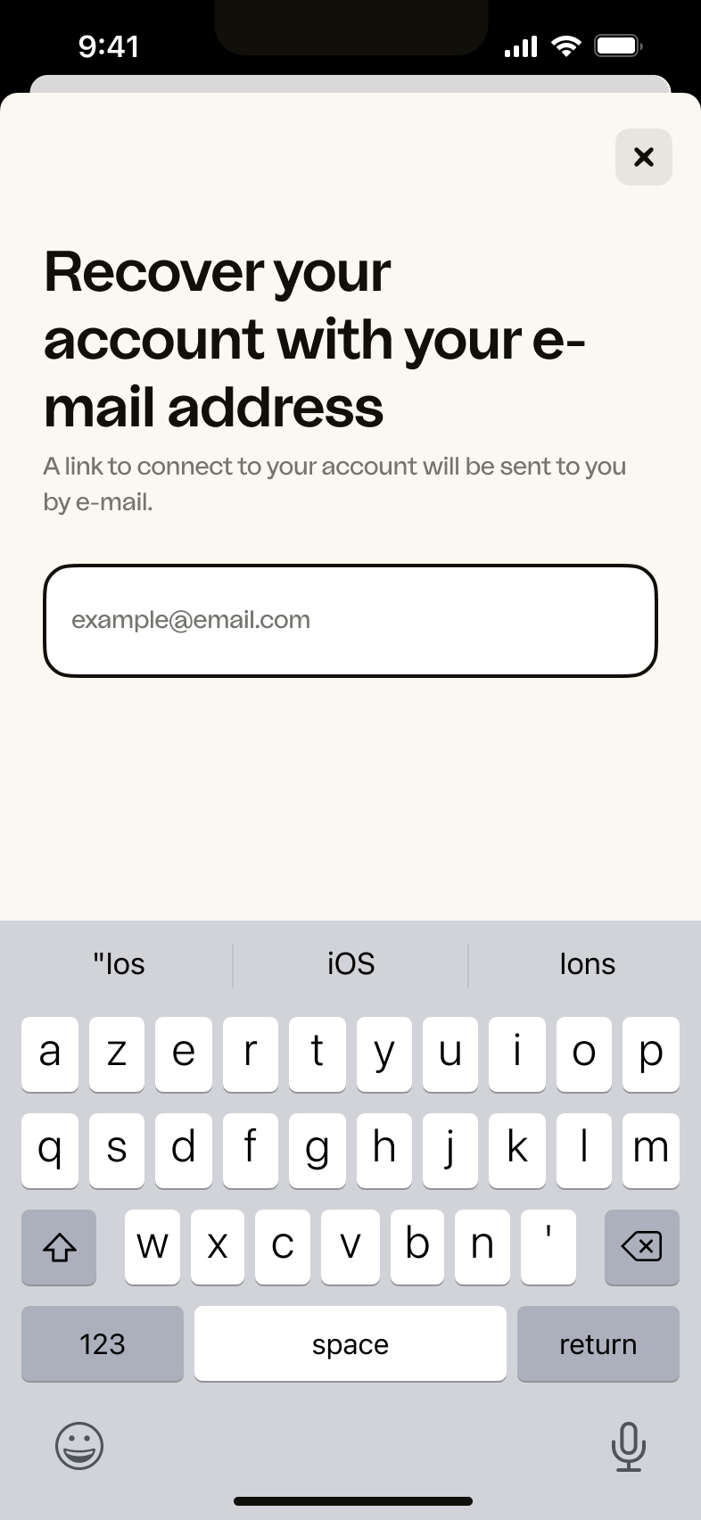 iOS – E-mail