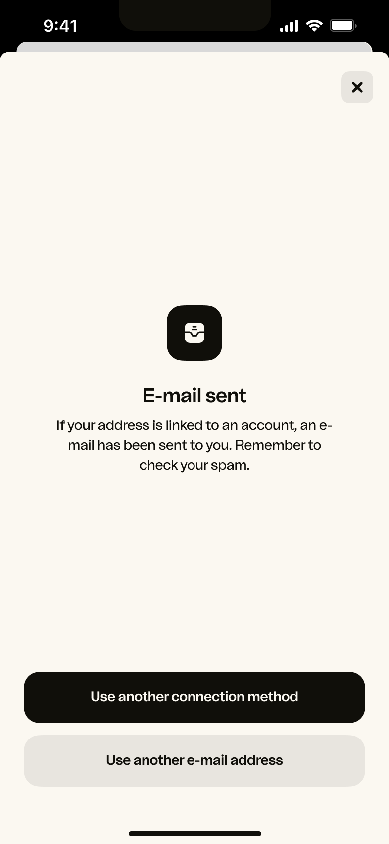 iOS – E-mail sent