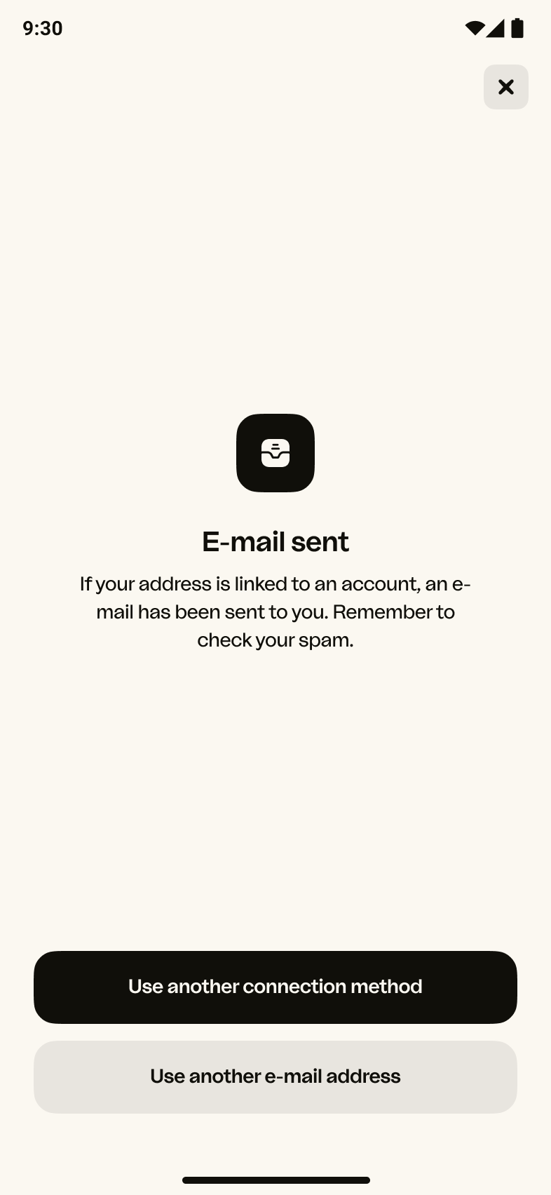 Android – E-mail sent