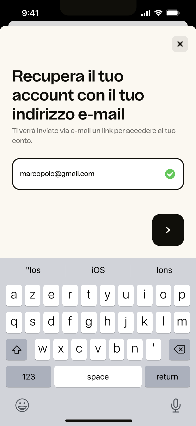 iOS – E-mail compilata