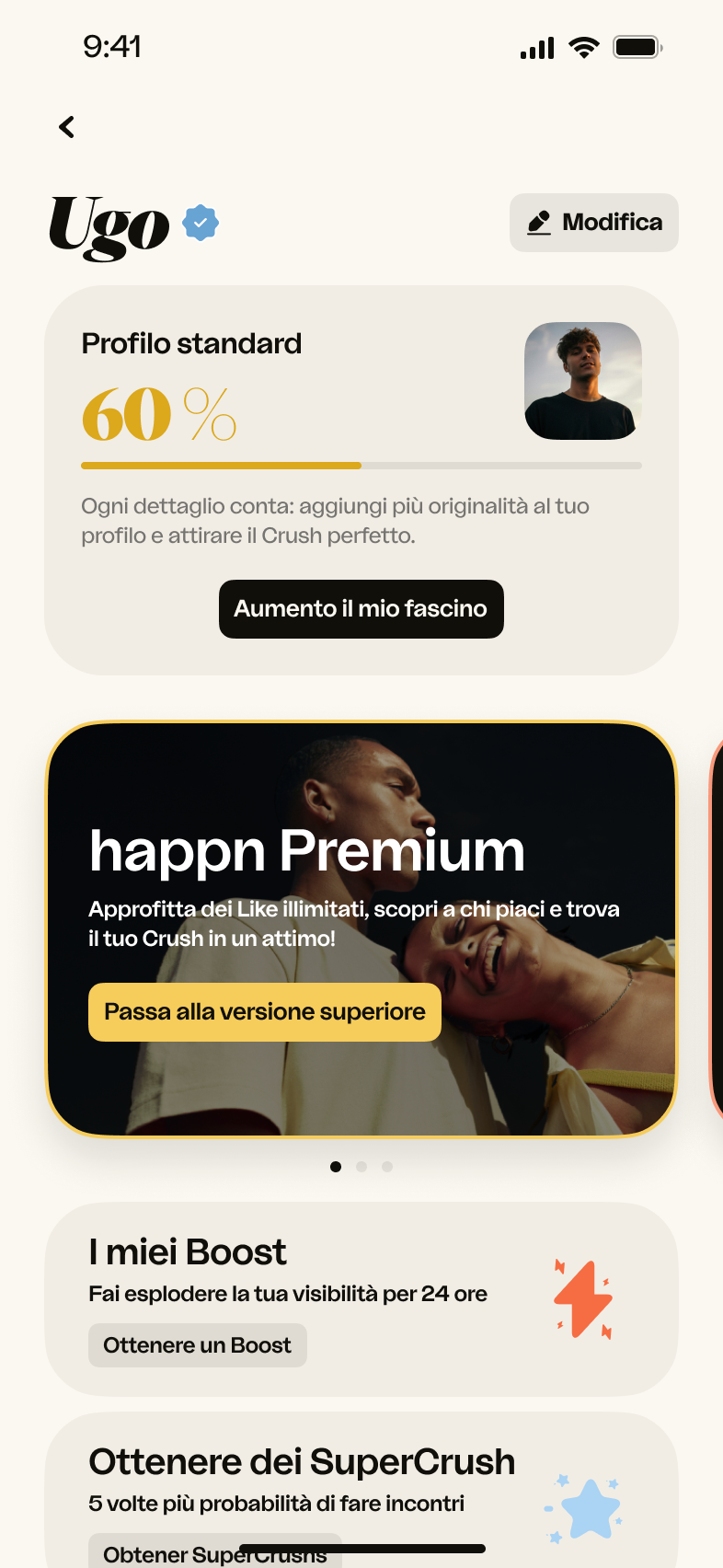 iOS – Il mio account