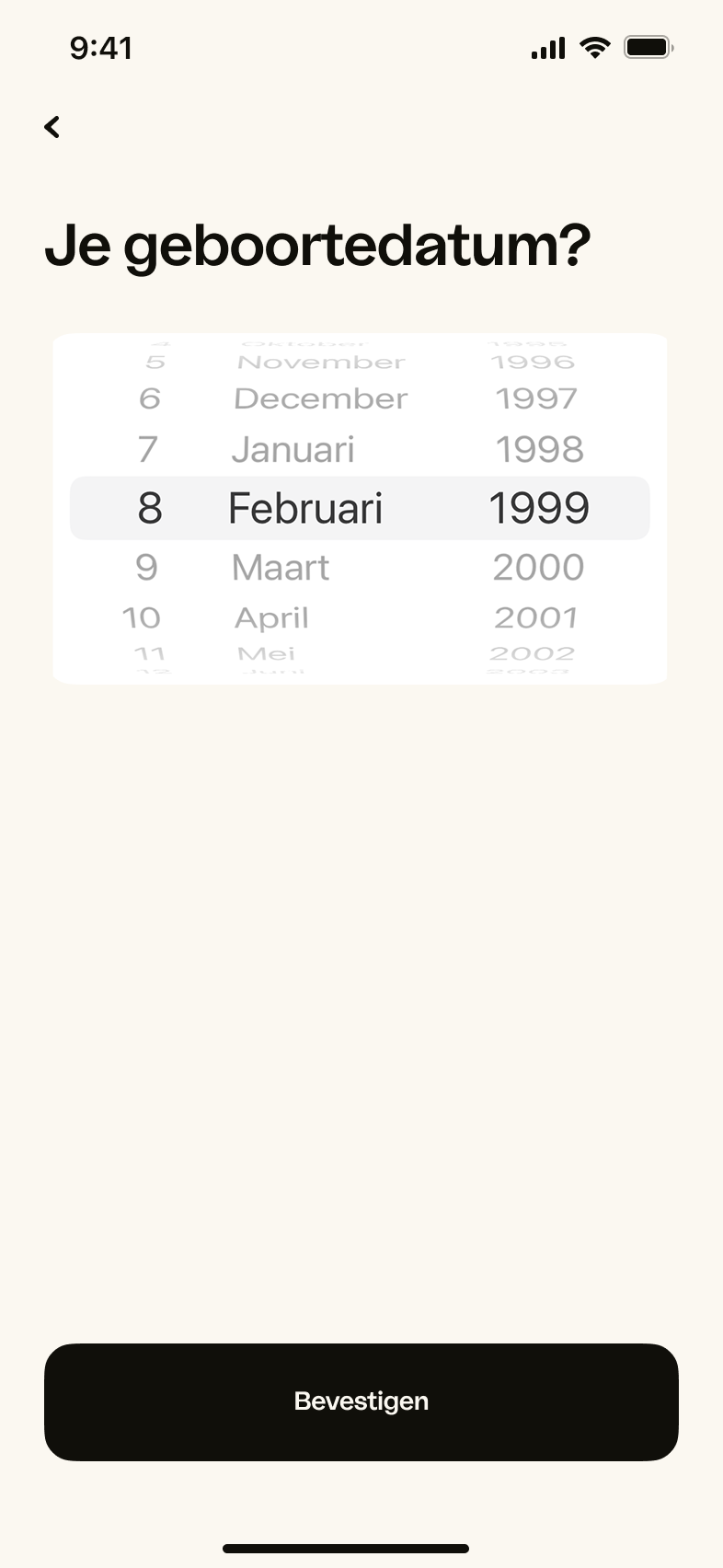iOS – Leeftijd bewerken