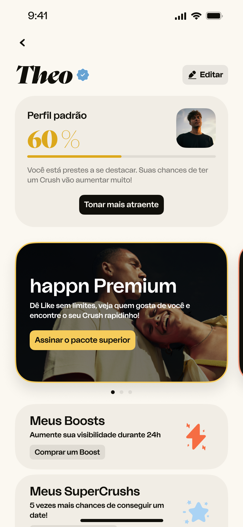 iOS — Minha conta
