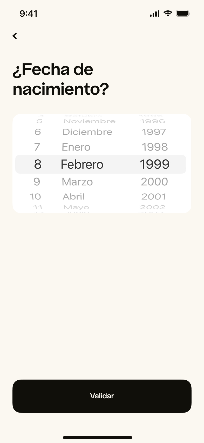 iOS — Editar edad