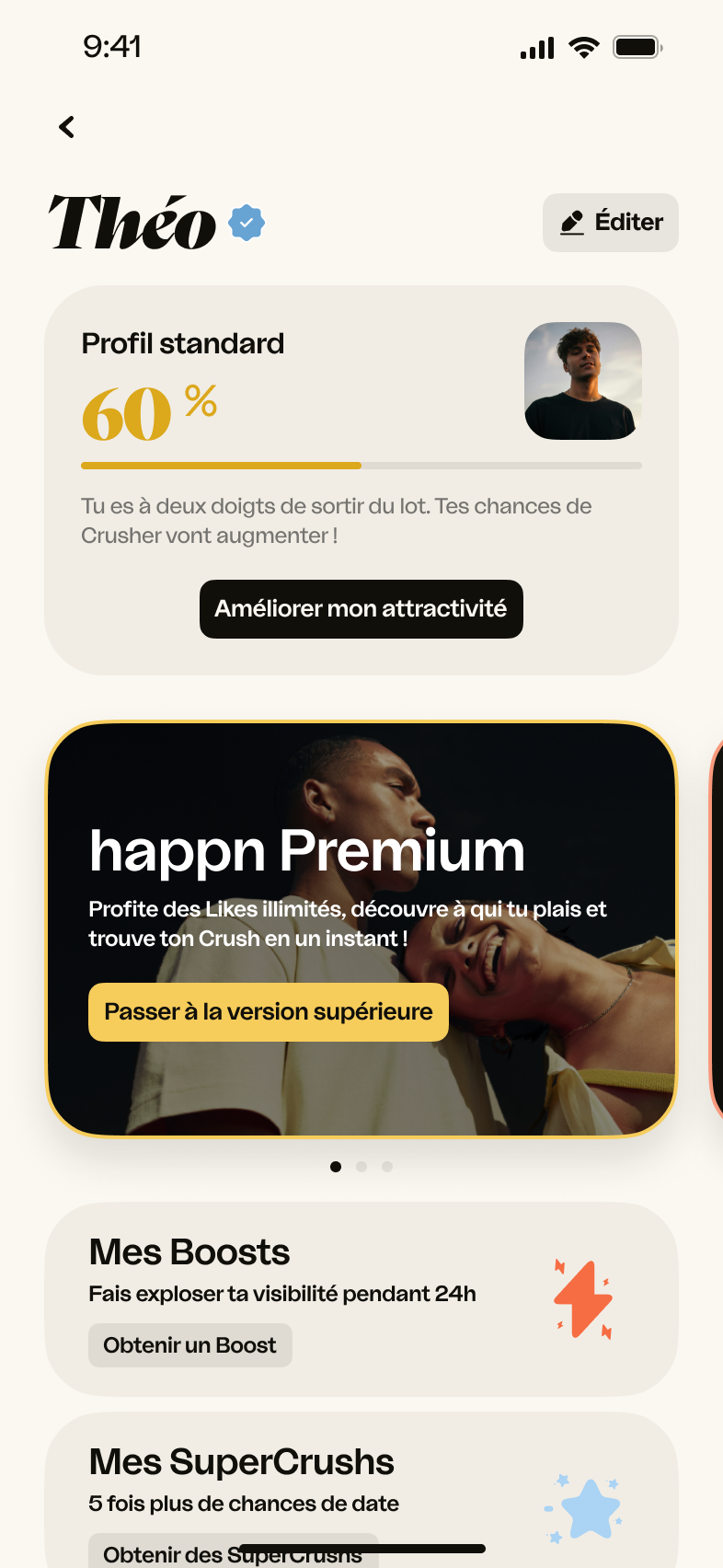 iOS Mon compte