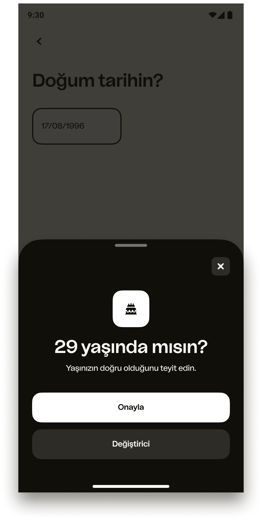 Android Confirm Age - TR